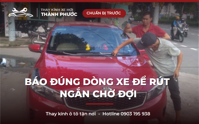 Chuẩn bị trước khi thay kính ô tô