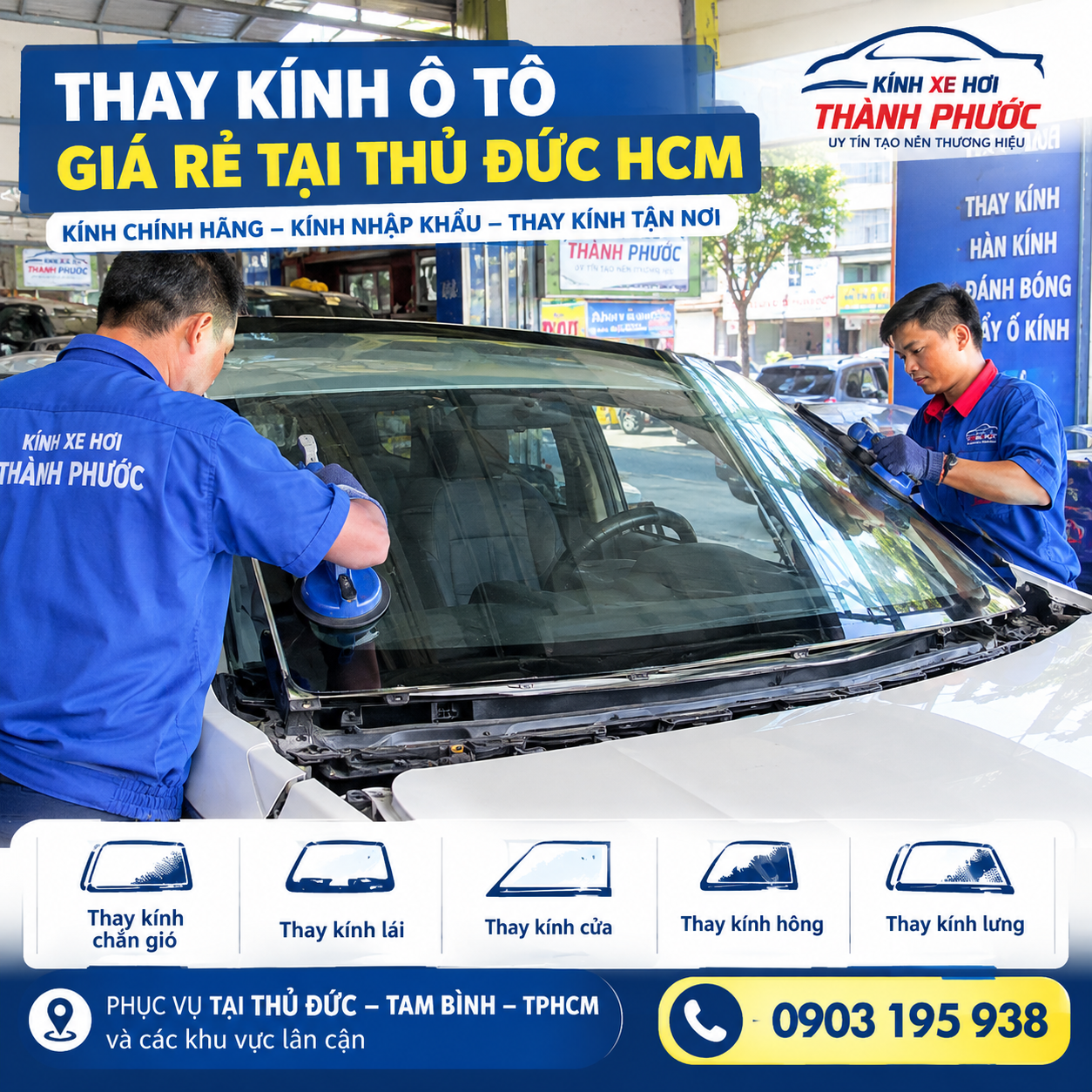 Dịch Vụ Thay Kính Ô Tô Tận Nơi Giá Rẻ Tại Sài Gòn