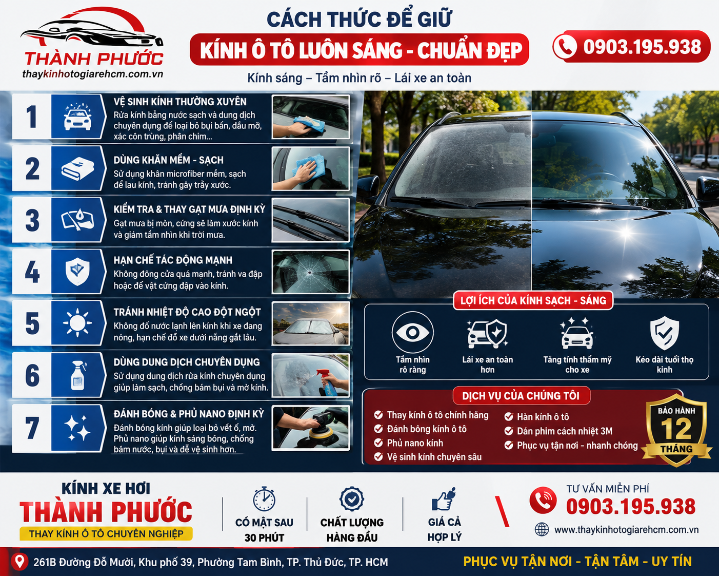 CÁCH THỨC ĐỂ GIỮ 1 TẤM KÍNH Ô TÔ LUÔN SÁNG 