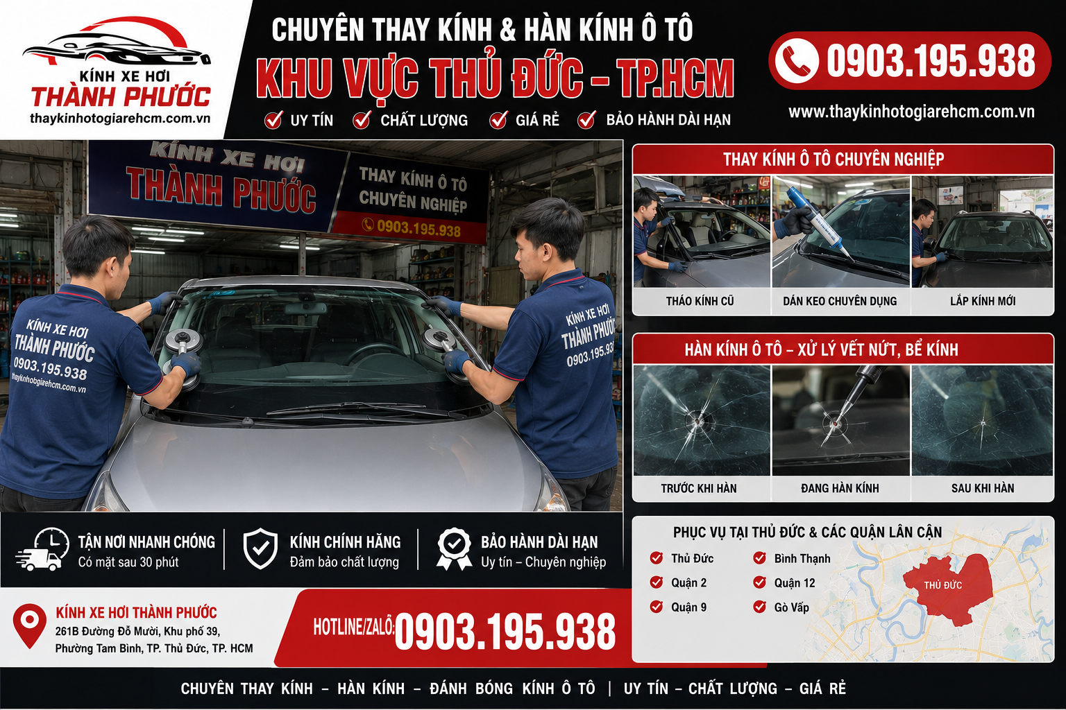 CHUYÊN THAY KÍNH VÀ HÀN KÍNH Ô TÔ KHU VỰC THỦ ĐỨC TPHCM