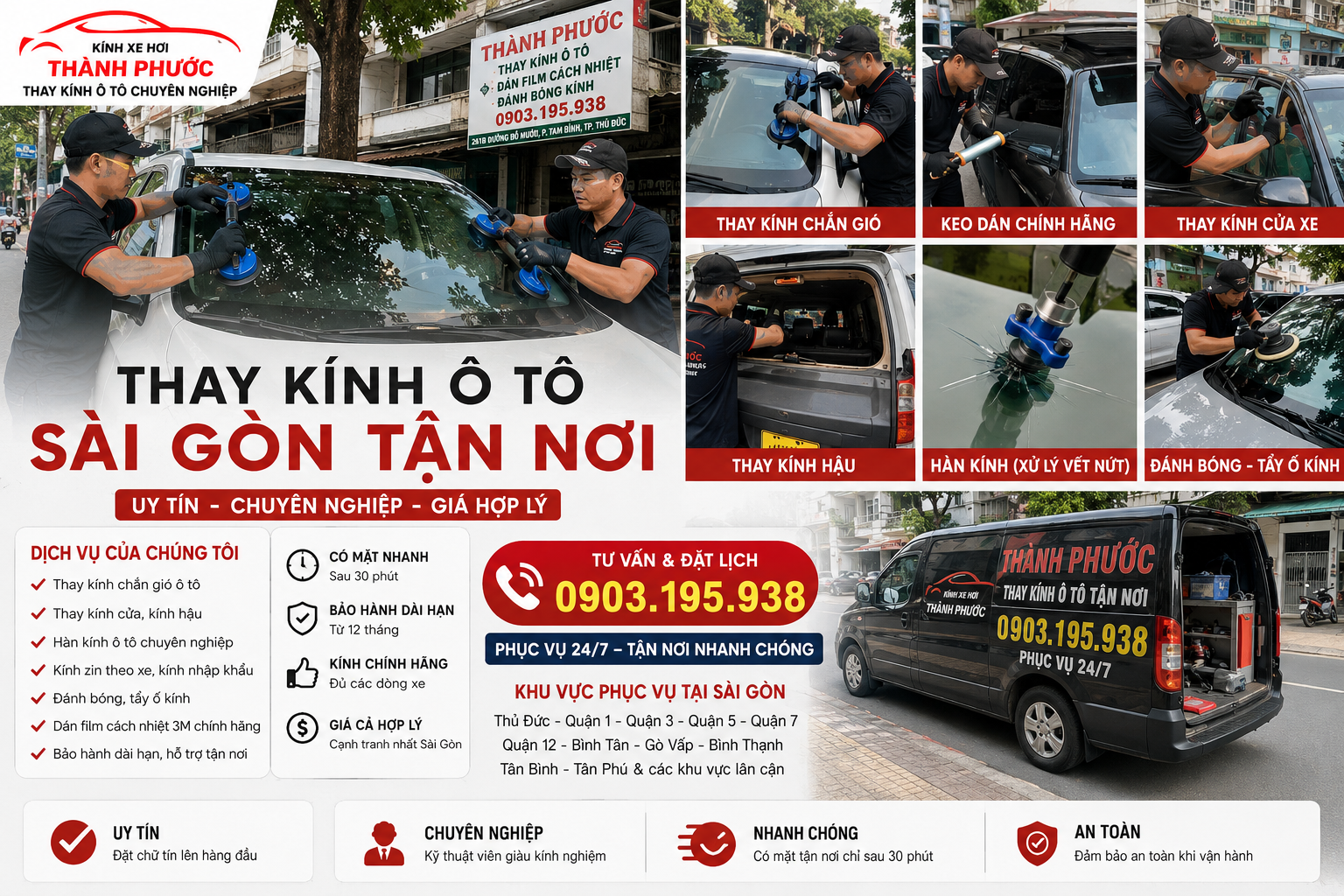 GIÁ THÀNH THAY KÍNH Ô TÔ Ở THỦ ĐỨC TAM BÌNH BAO NHIÊU?