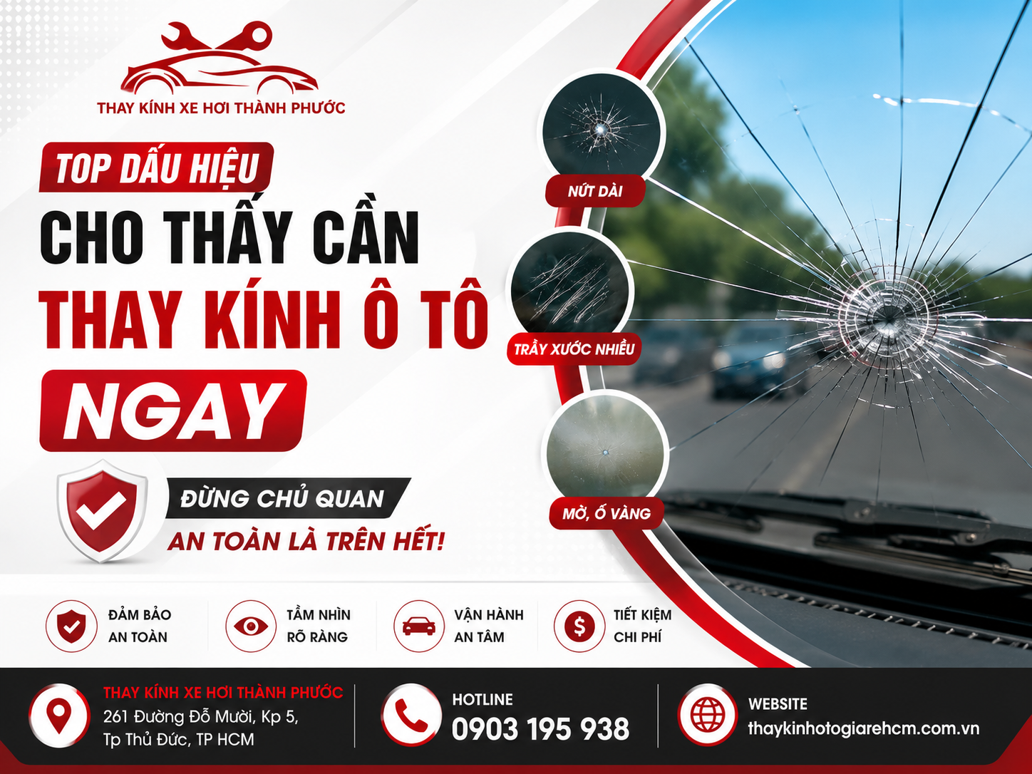 Top Dấu Hiệu Cho Thấy Cần Thay Kính Ô Tô Ngay | Thành Phước