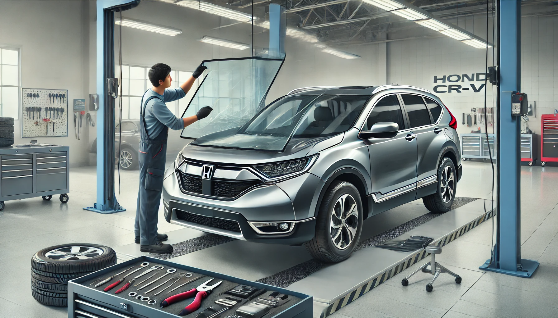 Thay kính xe ô tô CR-V