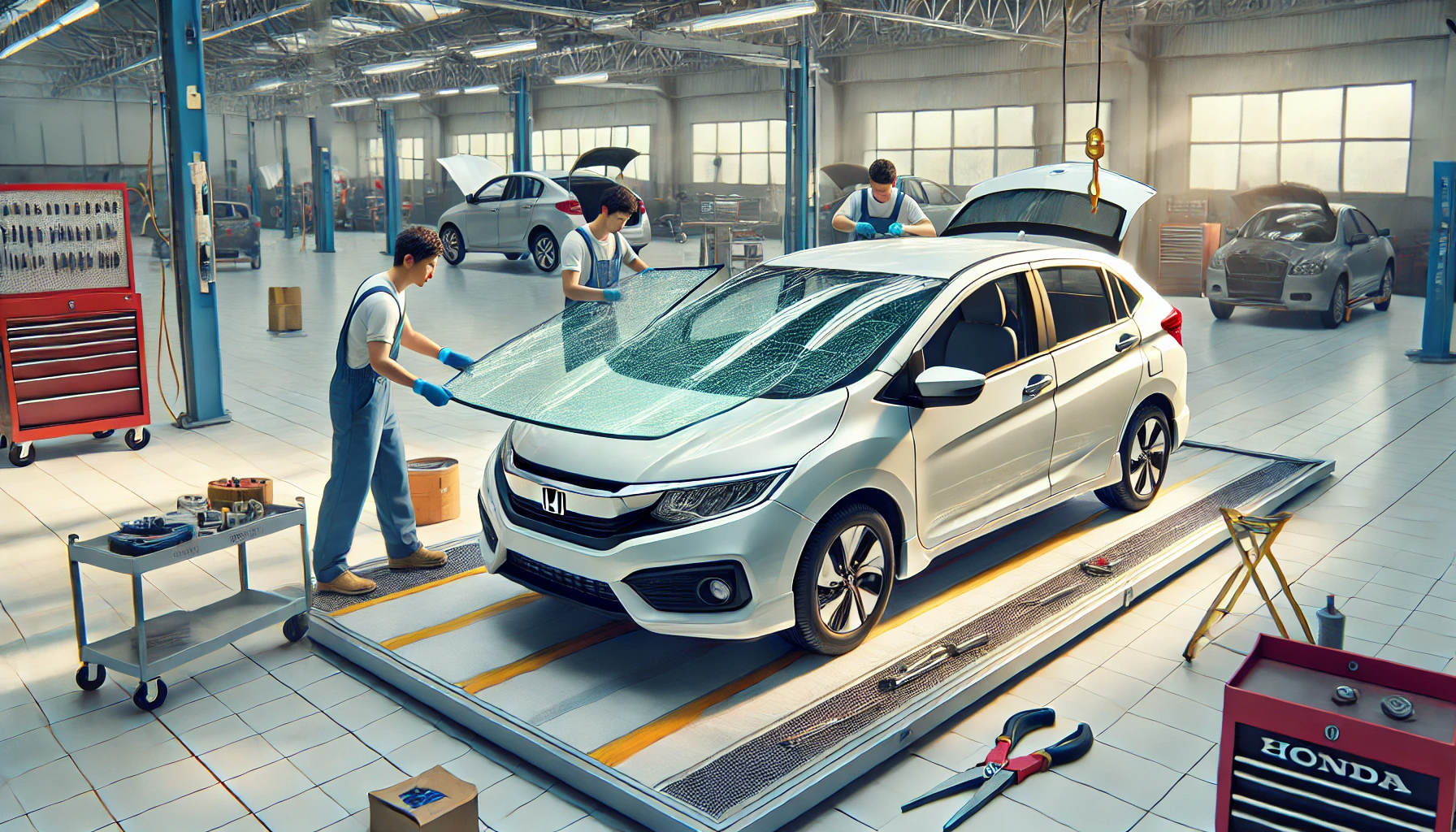 Thay kính xe ô tô Honda city